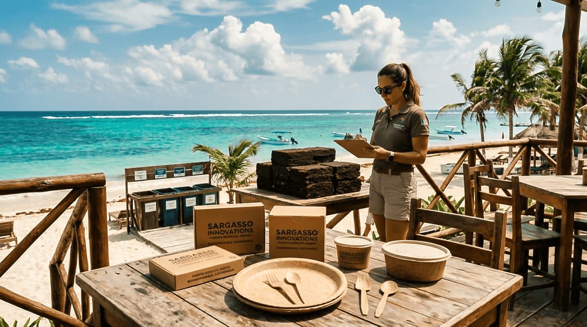 The Seaweed Choking Caribbean Beaches Is Being Turned Into Plates, Packaging, and Building Blocks