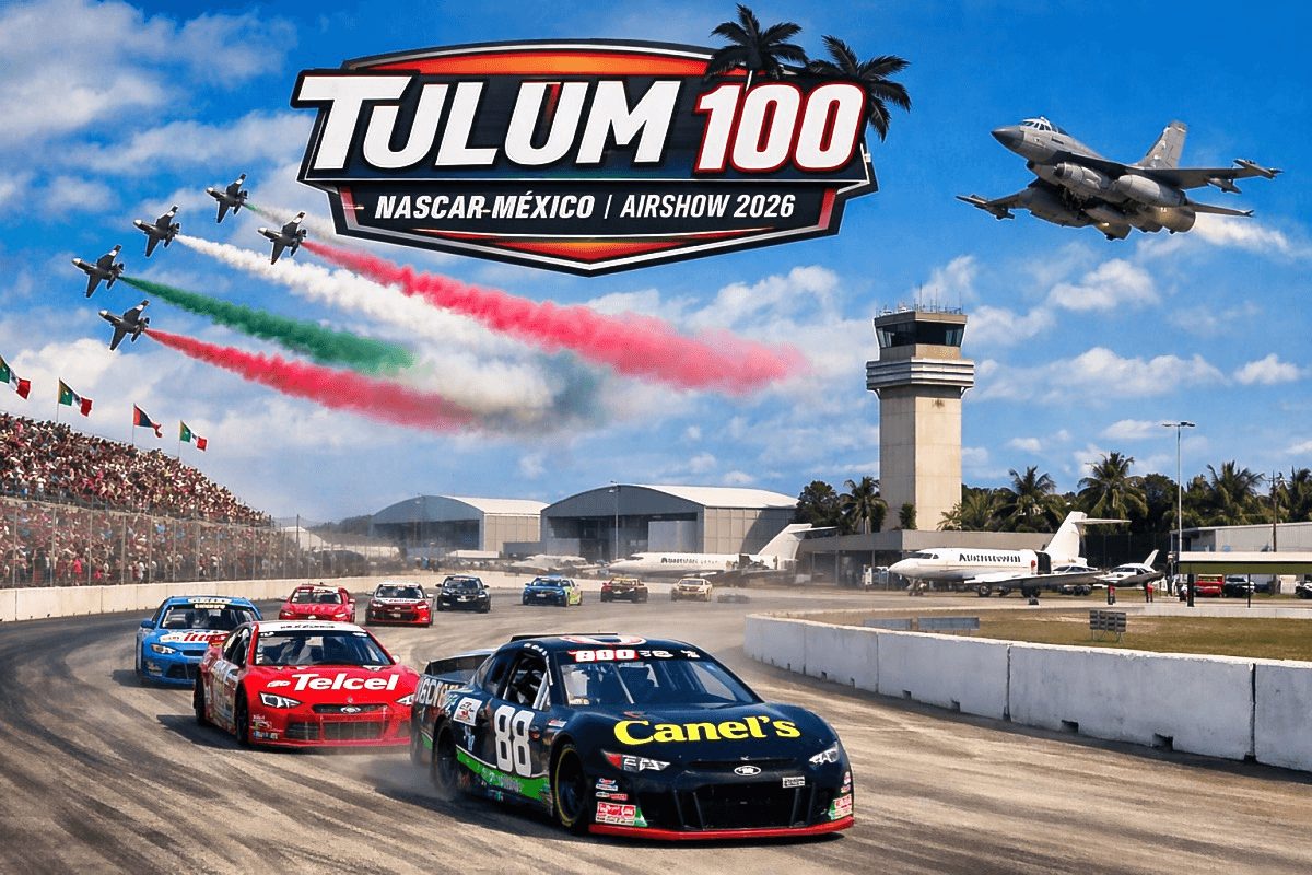 NASCAR Is Racing Inside Tulum Airport This April, and It's Only an Hour from Puerto Morelos